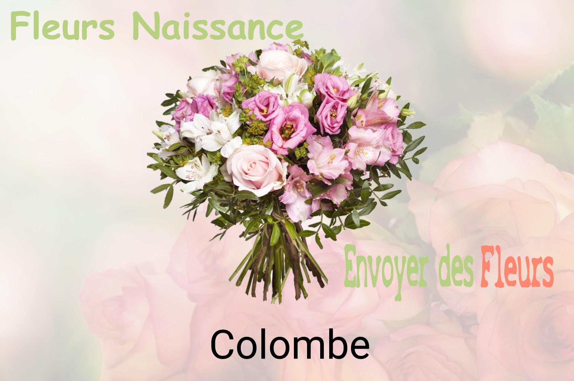 Bouquet de fleurs de naissance livré à Colombe