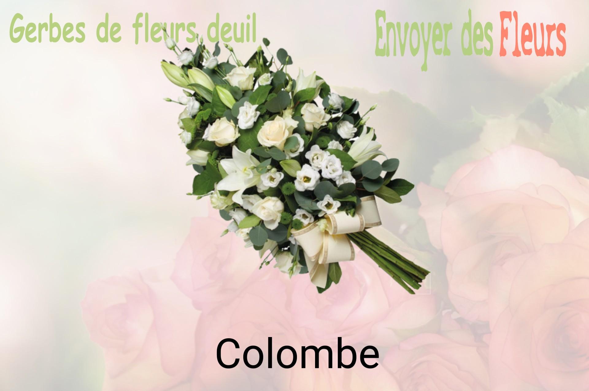 Gerbe de fleurs de deuil livrée à Colombe